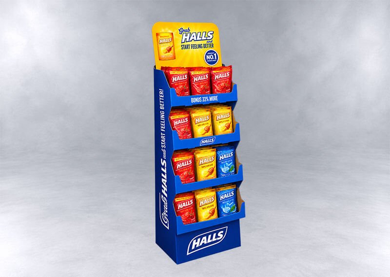 HALLS-Cough-Drop-Merchandising-Display-Stand