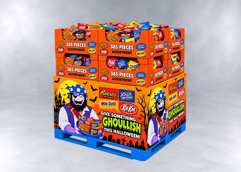 Halloween Candy Pallet Display