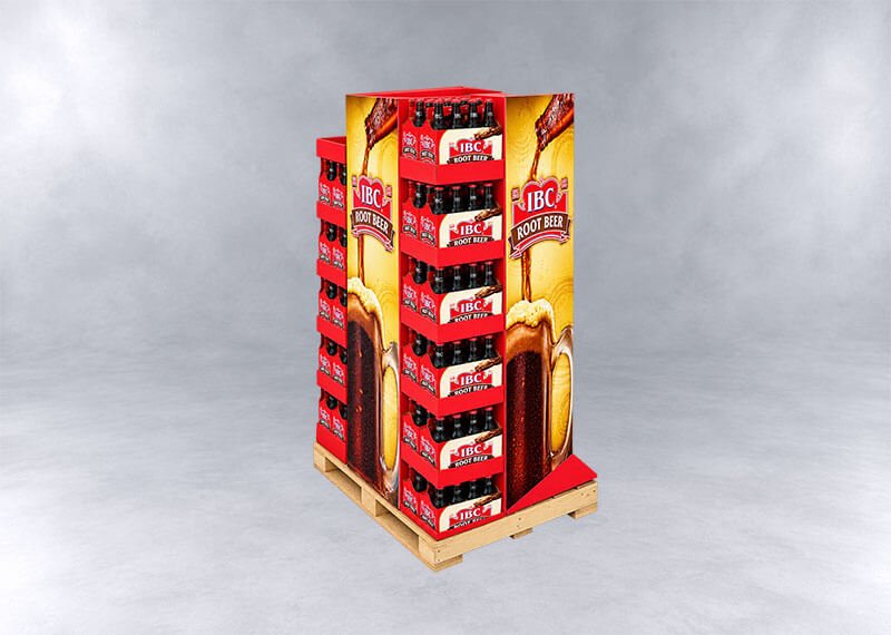 IBC Root Beer Pallet Display