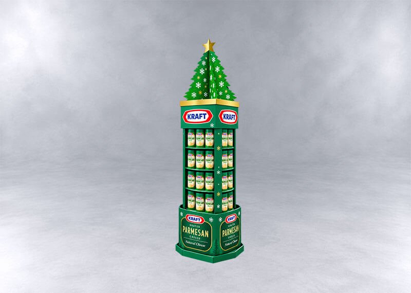 Kraft Parmesan Christmas Display Stand