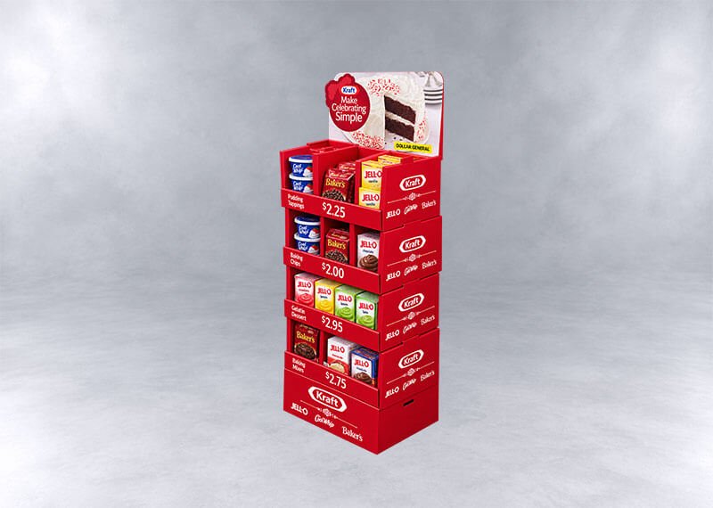 Kraft Red Baking Display Tower