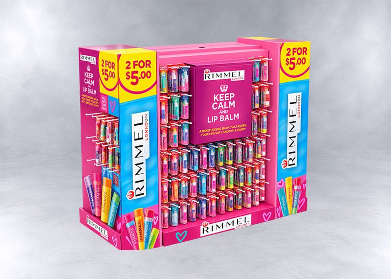 Rimmel Keep Calm Lip Balm Pallet Display