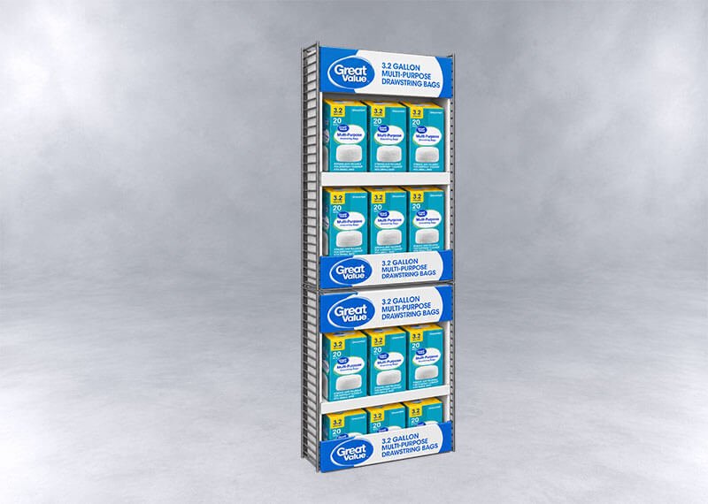 Stacked Great Value Bag Displays
