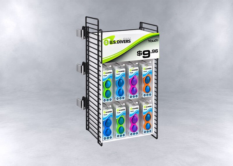 U.S. Divers Youth Goggle Display Rack