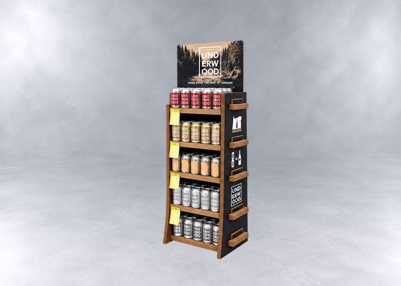 Underwood Wine Corrugate Floor Display