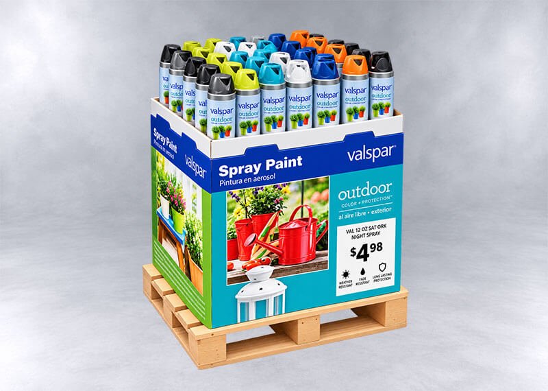Valspar Outdoor Spray Paint Display