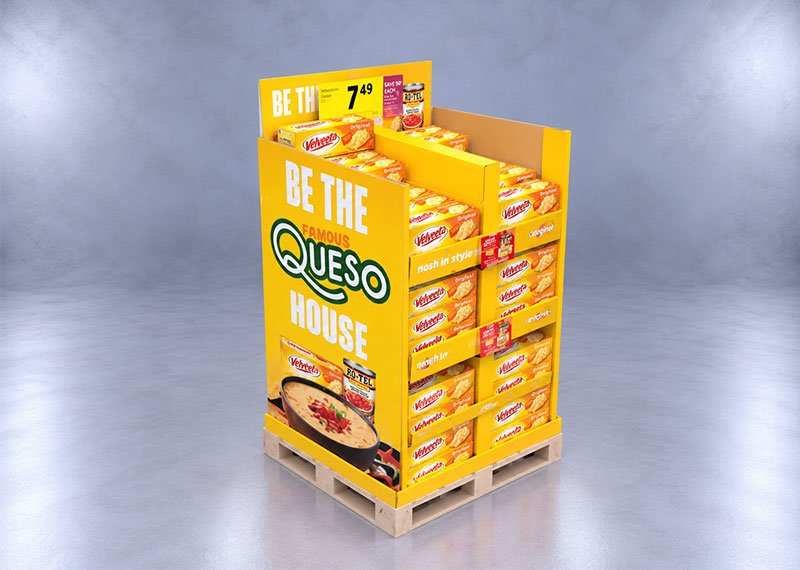 Velveeta Queso Quarter Pallet Display Showcase
