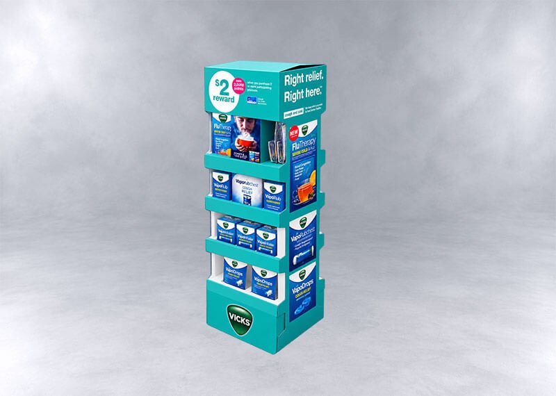 Vicks FluTherapy Retail Display Stand