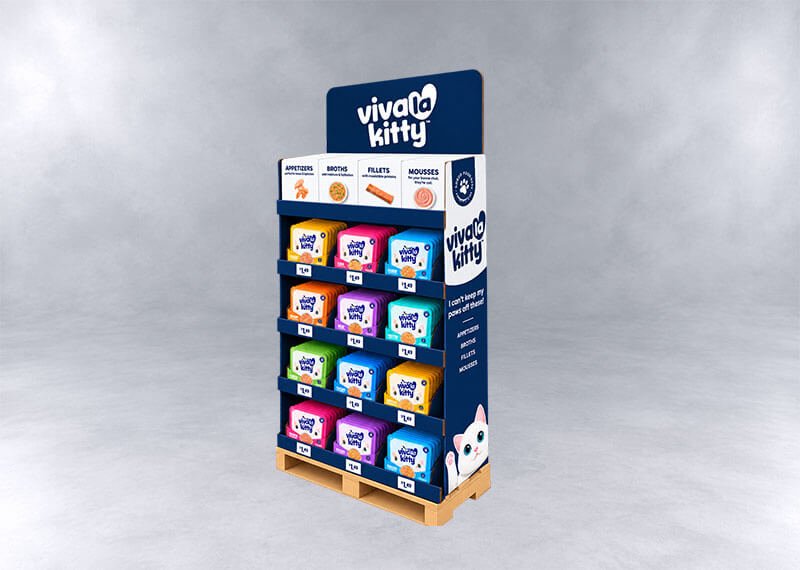 Viva la Kitty Cat Food Display