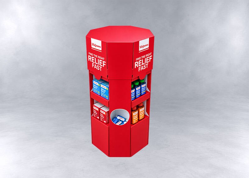 Walgreens Red Hexagonal Relief Display