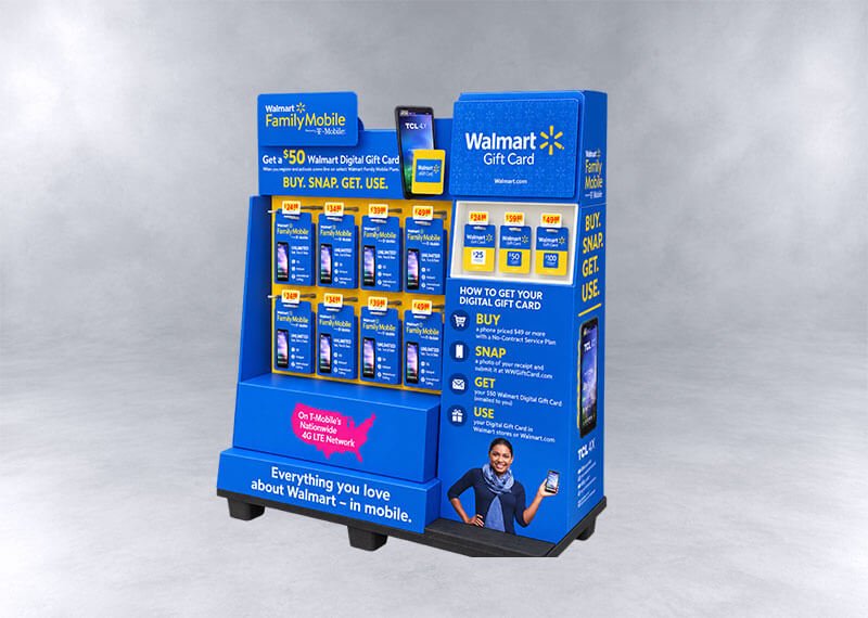 Walmart Family Mobile Gift Card Display