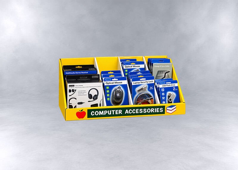 Yellow-Computer-Accessories-Inline-Display-Bin
