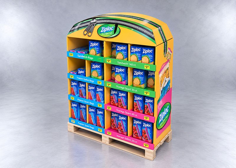 Ziploc Bags Half Pallet Display